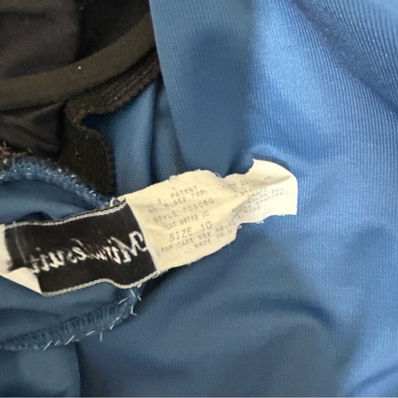 Miraclesuit Ruched One Piece Swimsuit Size 10 Teal Blue Slimming Lined Underwire - Picture 9 of 14